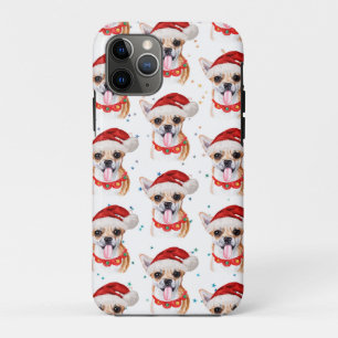 Chihuahua Ras Watercolor Honden Patroon Kerstmis Case-Mate iPhone Case