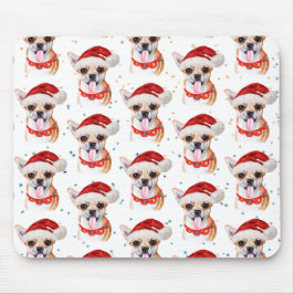 Chihuahua-ras watercolor-hondenpatroon Kerstmis Muismat