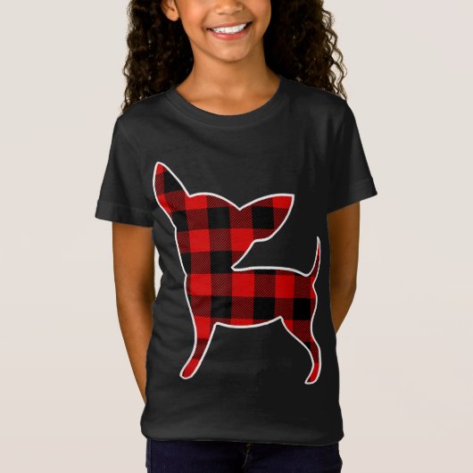 Chihuahua Red Buffalo Pset Pup Matching PJ Fa T-shirt (Voorkant)