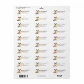 Chihuahua retouradreslabels etiket (Full Sheet)