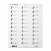Chihuahua retouradreslabels etiket (Full Sheet)