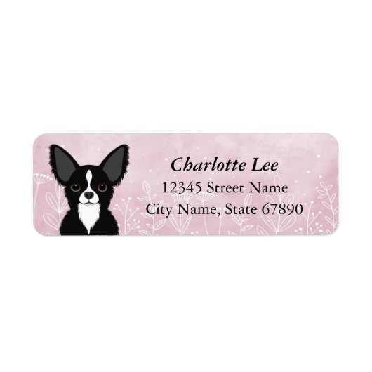 Chihuahua retouradreslabels etiket (Voorkant)