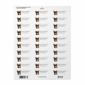 Chihuahua retouradreslabels etiket (Full Sheet)