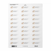 Chihuahua retouradreslabels etiket (Full Sheet)