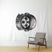 Chihuahua, Retro Sovjet Ruimtereizende Hond Wandkleed (In Situ (horizontaal))