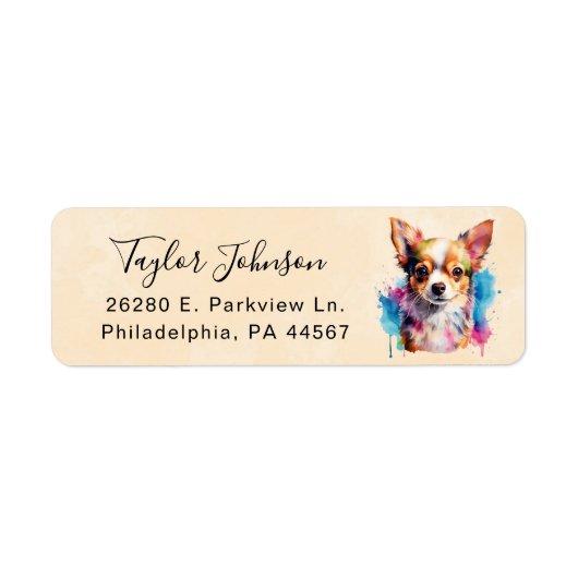 Chihuahua Return Address Label (Voorkant)