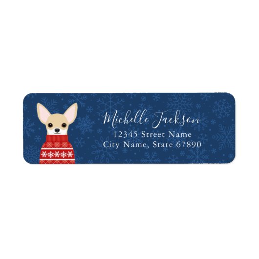 Chihuahua Return Address Labels (Voorkant)