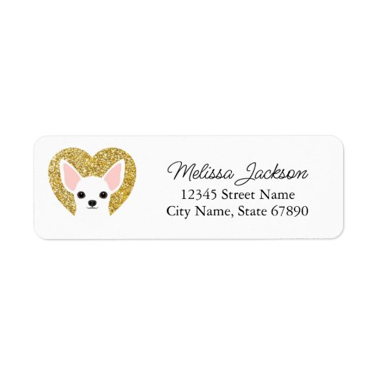 Chihuahua Return Address Labels (Voorkant)