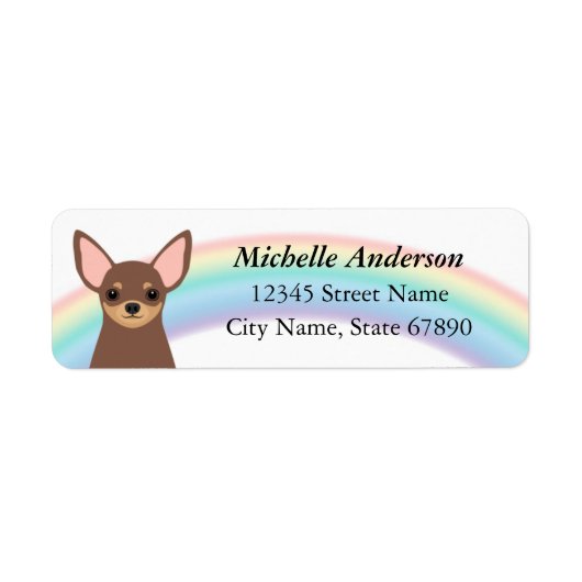 Chihuahua Return Address Labels (Voorkant)