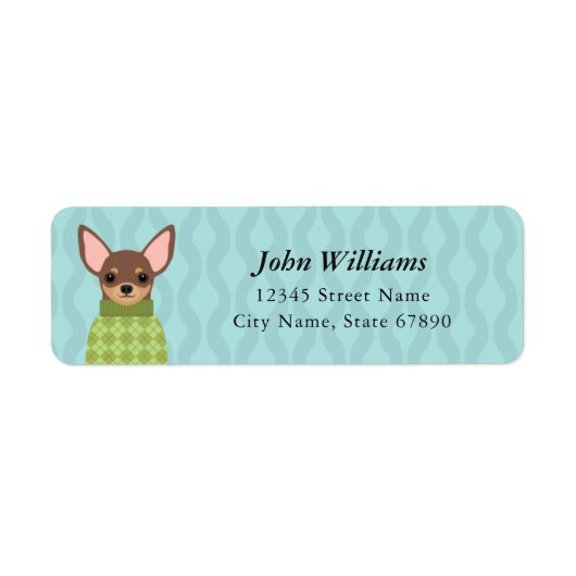 Chihuahua Return Address Labels (Voorkant)