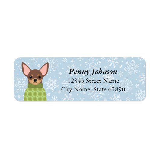 Chihuahua Return Address Labels (Voorkant)