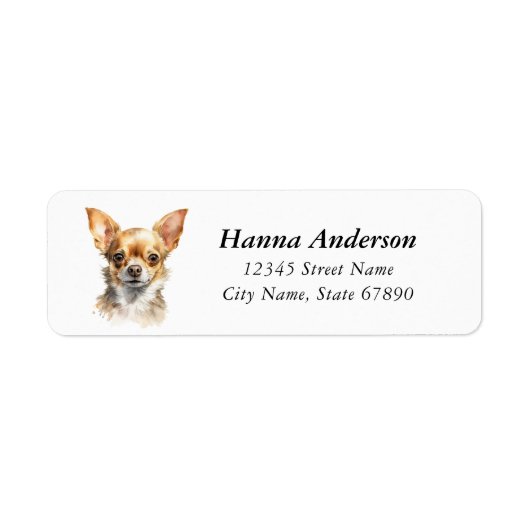 Chihuahua Return Address Labels (Voorkant)