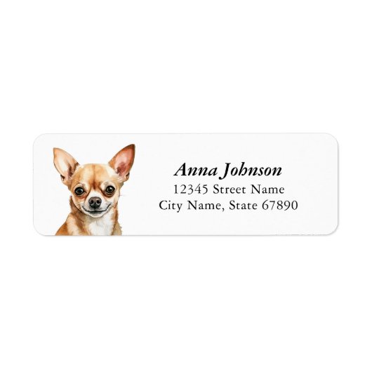 Chihuahua Return Address Labels (Voorkant)