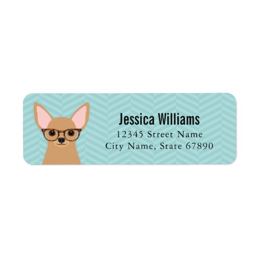 Chihuahua Return Address Labels (Voorkant)