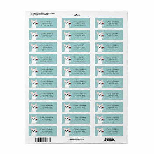 Chihuahua Return Address Labels (Full Sheet)