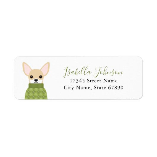 Chihuahua Return Address Labels (Voorkant)