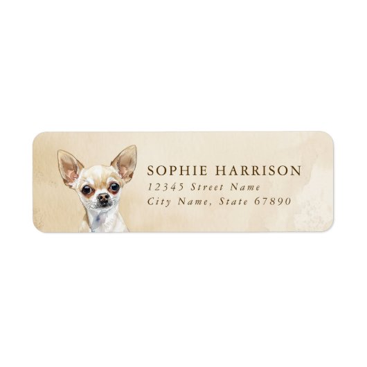 Chihuahua Return Address Labels (Voorkant)