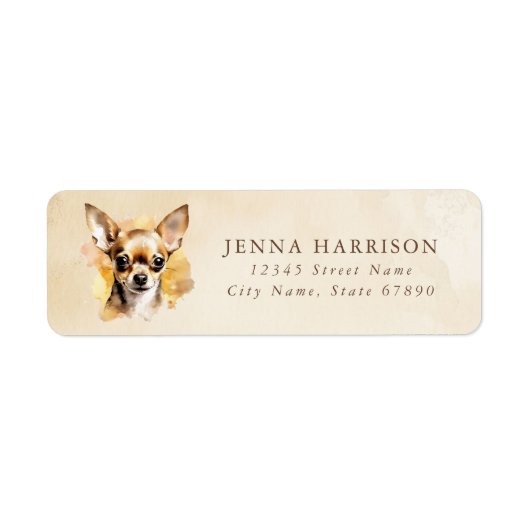 Chihuahua Return Address Labels (Voorkant)