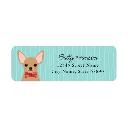 Chihuahua Return Address Labels (Voorkant)