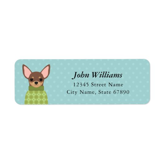 Chihuahua Return Address Labels (Voorkant)