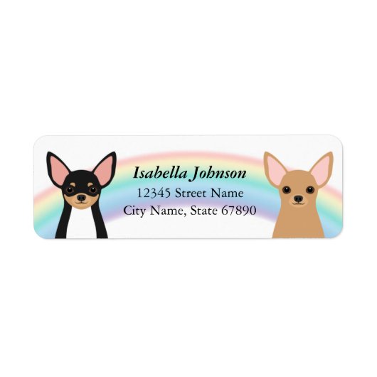 Chihuahua Return Address Labels (Voorkant)