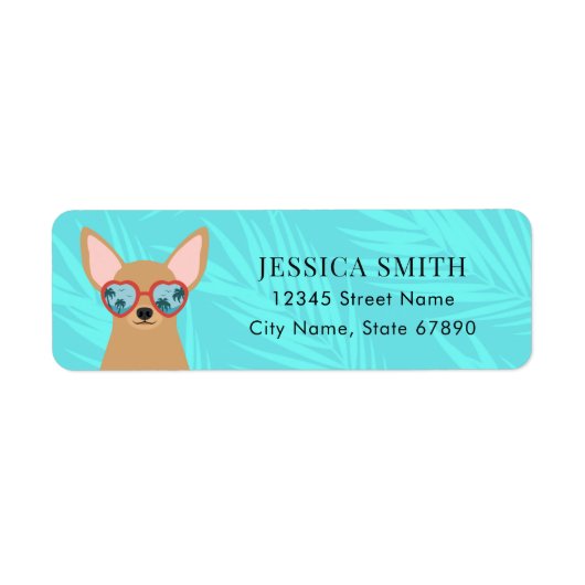 Chihuahua Return Address Labels (Voorkant)