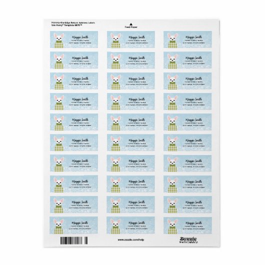 Chihuahua Return Address Labels (Full Sheet)