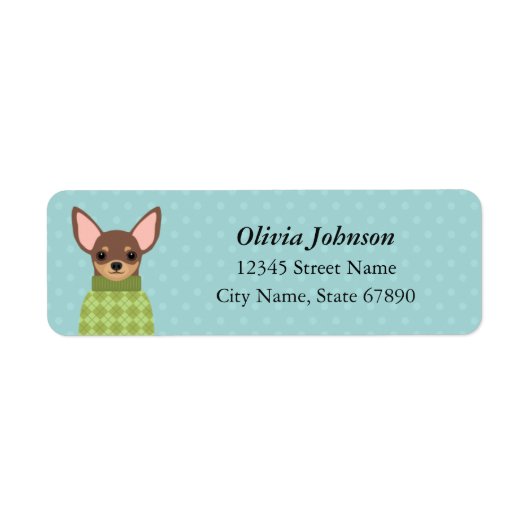 Chihuahua Return Address Labels (Voorkant)