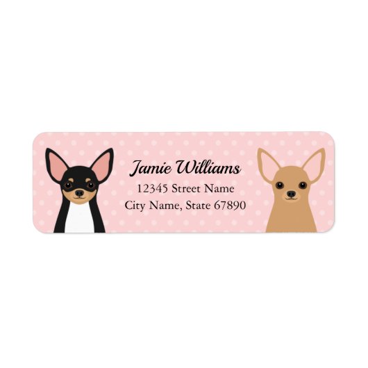 Chihuahua Return Address Labels (Voorkant)