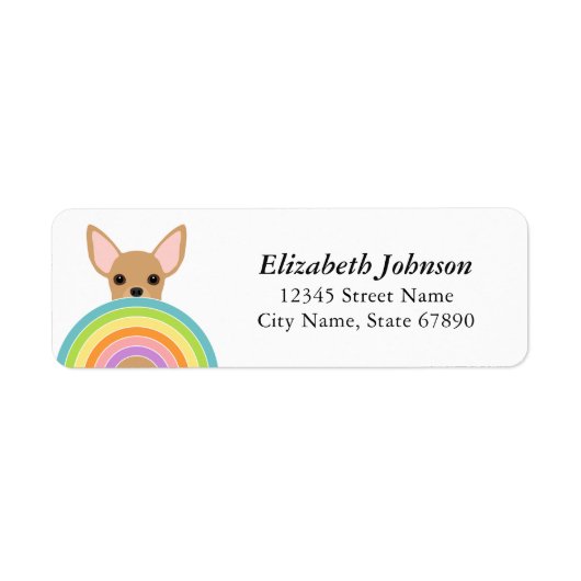 Chihuahua Return Address Labels (Voorkant)