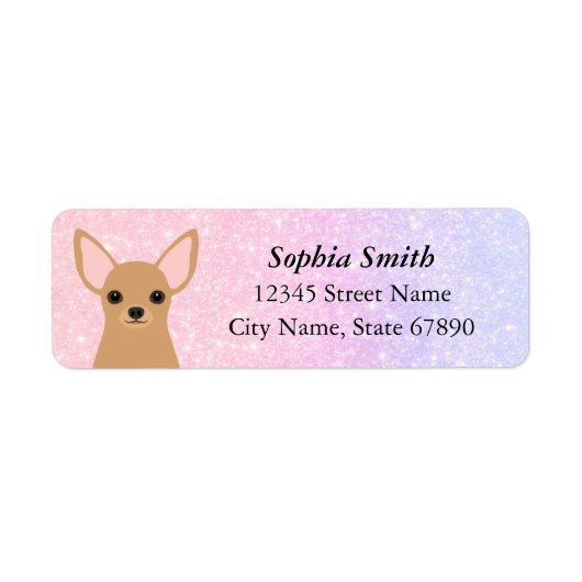 Chihuahua Return Address Labels (Voorkant)