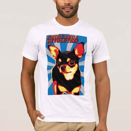 chihuahua revolutie - blauw t-shirt (Voorkant)