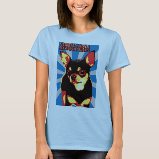 chihuahua revolutie - blauw t-shirt (Voorkant)