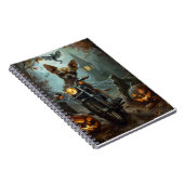 Chihuahua Rijden Motorfiets Halloween Eng Notitieboek (Rechterzijde)