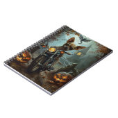 Chihuahua Rijden Motorfiets Halloween Eng Notitieboek (Linkerzijde)
