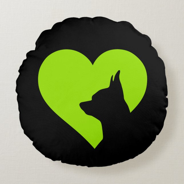Chihuahua Rond Kussen (Voorkant)