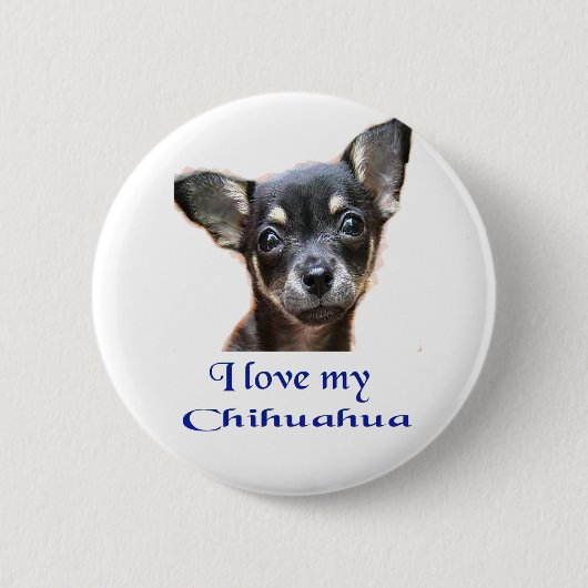 Chihuahua Ronde Button 5,7 Cm (Voorkant)