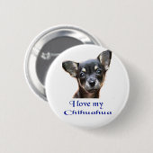 Chihuahua Ronde Button 5,7 Cm (Voorkant /achterkant)