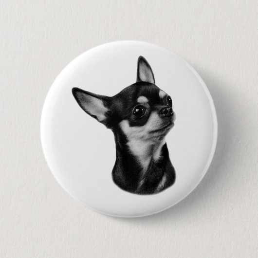 Chihuahua Ronde Button 5,7 Cm (Voorkant)