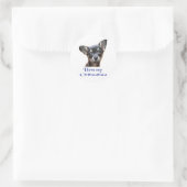 Chihuahua Ronde Sticker (Tas)