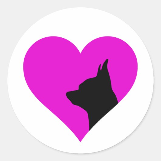 Chihuahua Ronde Sticker (Voorkant)