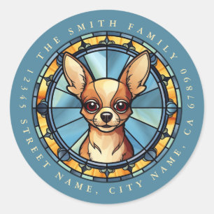 Chihuahua ronde Stickers