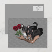 Chihuahua Rozen Briefkaart (Voorkant / Achterkant)