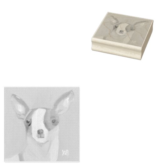 Chihuahua Rubberstempel (Gestempeld)