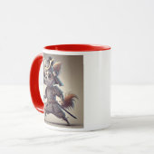 Chihuahua samouraï, een ontredderde krijger. mok (Voorkant links)