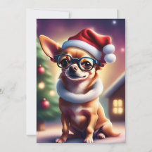 Chihuahua Santa Christmas Kaart