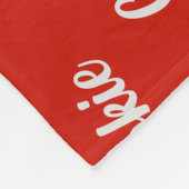 Chihuahua Santa Dog met aangepaste naam Kerstmis Fleece Deken (Hoek)