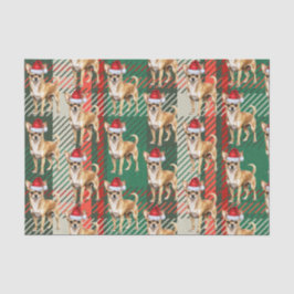 Chihuahua Santa Dog tijdens de kerstvakantie Tissuepapier