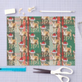 Chihuahua Santa Dog tijdens de kerstvakantie Tissuepapier (Craft)