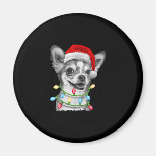 chihuahua santa kerstboomverlichting xmas - gesche magneet